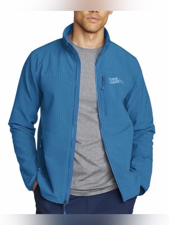 Eddie Bauer Other - $129 Eddie Bauer Sandstone Grid Blue Jacket Men’s Size: Medium